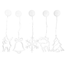 Iluminación para fiestas navideñas, con ventosa y luces LED de bajo consumo para crear un ambiente festivo cálido y acogedor en su hogar o negocio.