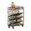 Office Bookshelf with Wheels and Storage Basket 1