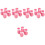 20Pcs Pink Cat Paw Booties Rubber Covers Adjustable Anti- 3
