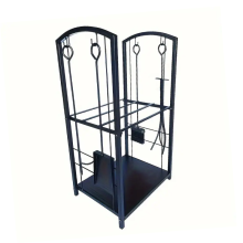 Metal Firewood Rack with 4-Tool Set