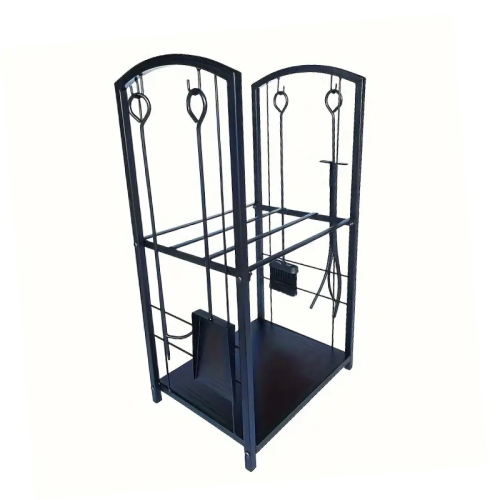 Metal Firewood Rack with 4-Tool Set