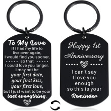 Petits cadeaux pour le 1er anniversaire de mariage – Cadeaux de Noël, de Saint-Valentin et d'anniversaire pour les couples, mari, femme, petit