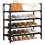 4-Tier Black Metal Shoe Rack Organizer 1