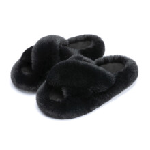 Pantoufles en mousse à mémoire de forme pour femmes – Doublure en peluche douce et moelleuse, semelle antidérapante, beige, pointures 6,5 à 8