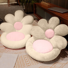 Flower Seat Cushion with Backrest, One-Piece Plush Chair Cushion, Comfortable Floor Butt Cushion for Hanging Basket, Tatami and Window Seat
