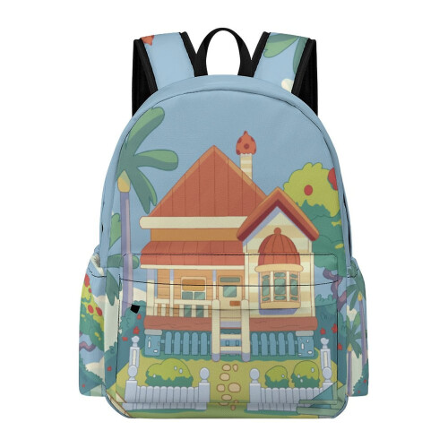 Mochila House de 17 polegadas em tecido Oxford, estilo casual, para uso diário.