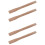 4Pcs Practical Wooden Grip Handle for Repair Durable Light Brown 4