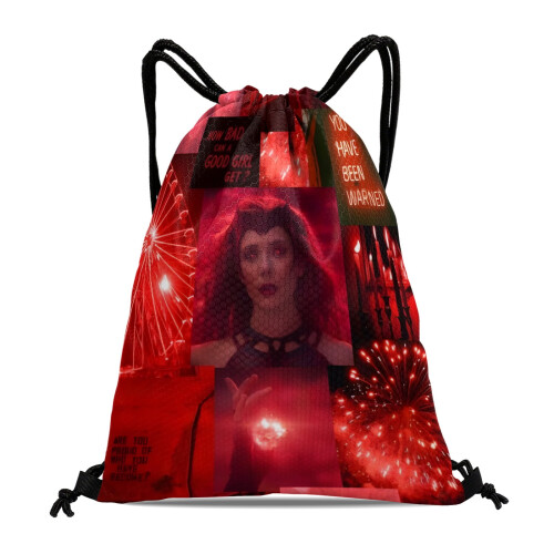 Τσάντα Scarlet Witch Wanda Maximoff με κορδόνι – Αδιάβροχη, 4045cm, για γυμναστική, πεζοπορία,