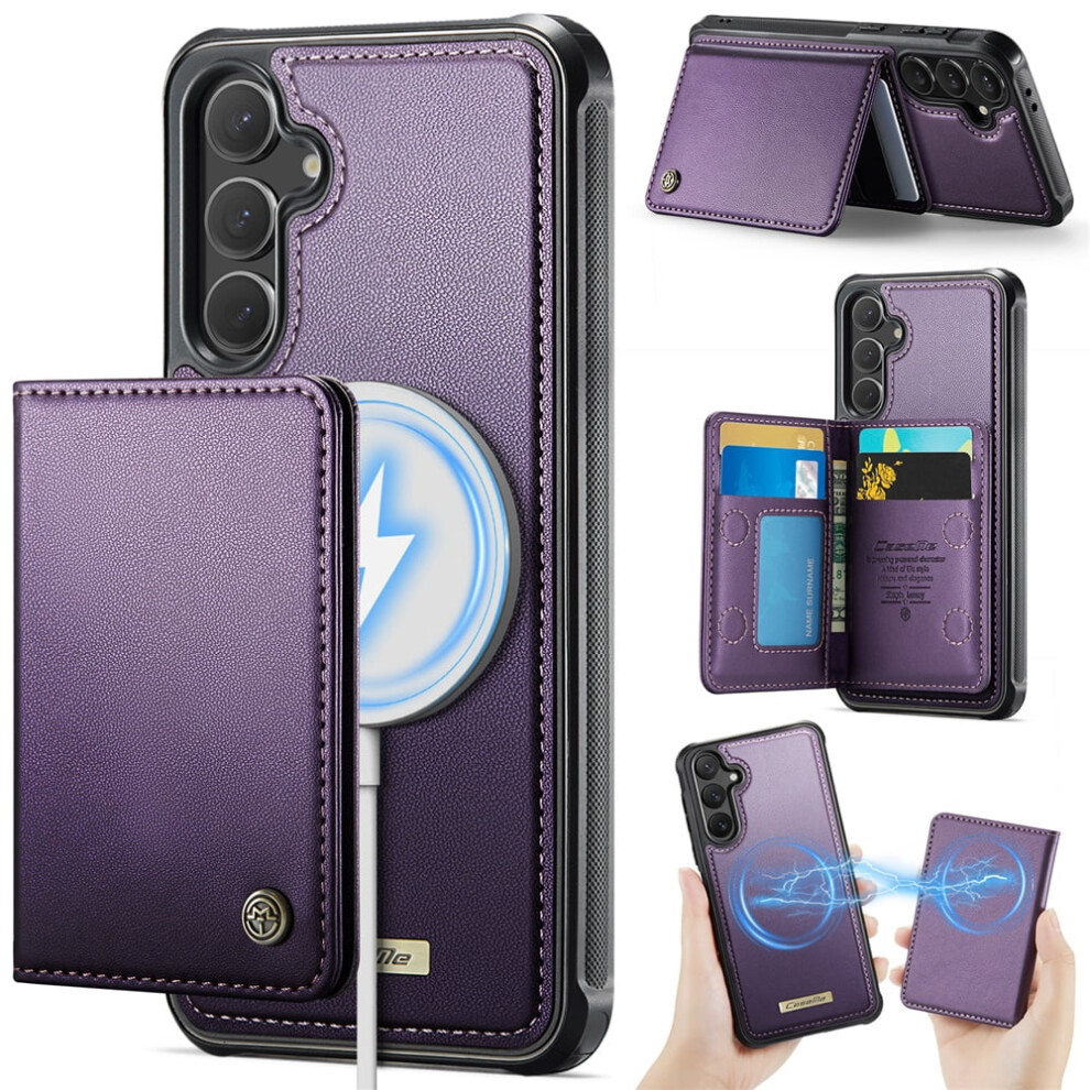 Pu Leather 2-In-1 Wallet Case For Samsung Galaxy S23 Fe 5G Â Rfid Blocking, Magsafe-Compatible, Detachable, Kickstand, Magnetic Purple 9482726204152