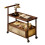 Golden Mobile Side Table with Wheels and Storage 1