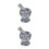 2Sets Natural Marble Garlic Pounder and Grinding Bowl for Kitchen 8