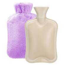 Hot Water Bottle Rubber with Soft Cover (2 Liter) Hot Water Bag for Cramps, Pain Relief, Removable Hot Cold Pack Hot Water Bed Warmer