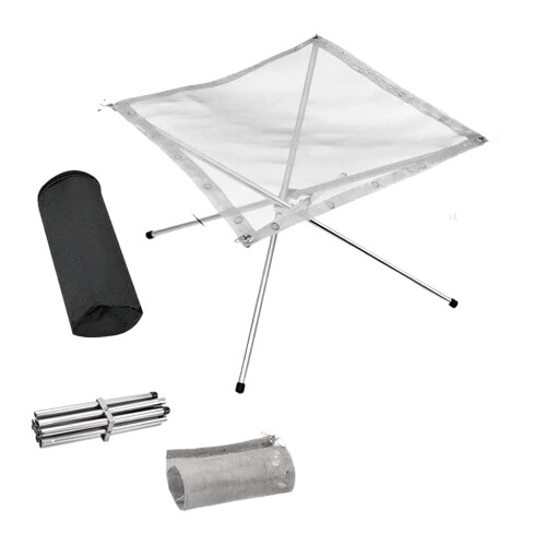 Foldable Stainless Steel Mesh Fire Pit Rack