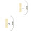 2Pcs Stainless Steel Eyebrow Ruler Tool Silver for Precise Measurement 3