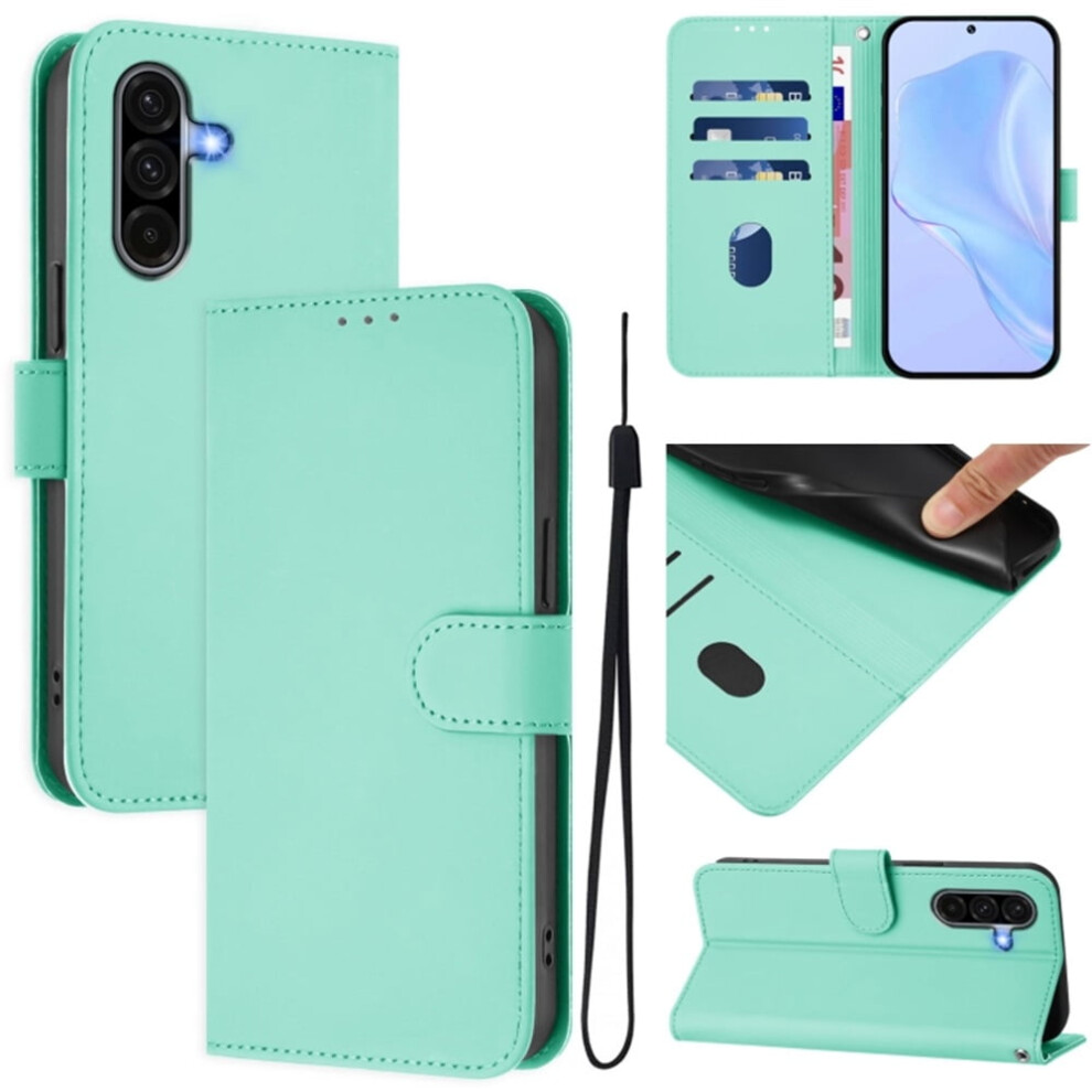 Wallet Case Compatible With Samsung Galaxy A56 5G Â Pu Leather Magnetic Flip Folio, 3-Card Slot & Wrist Strap, Mint Green 9152228660328