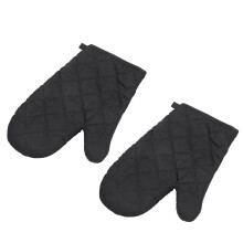 1 paire de gants de cuisine en coton chaud, maniques noires