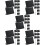 5Sets Black Mini Chalkboard Sign L-Shaped Table Display Message Boards 9