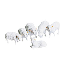 1/87 Resin Figurines Farm Miniature Train Scenery Excellent Workmanship Scenery 6 Sheep