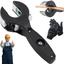 Cortador de tubos tipo catraca, ferramenta de uma mão para tubos de 5/16" a 1-1/8", corta aço inoxidável/cobre/alumínio/PVC, design compacto 2 em