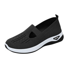 Willtoo Teniși Slip-On pentru Femei – Pantofi Respirabili, Ortopedici, din Spumă, Potriviti pentru Diabetici, Black8W, Mâini Libere