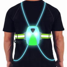 LED Reflective Running Vest with Safety Light, 6 Colors, USB Rechargeable – Compatible with Runners, Walkers, Cyclists