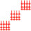 36Pièces Manchons Cymbales Avec Base Rouge Pour Batterie Percussion 4
