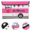 3Pcs Foldable Pink Sundries Storage Boxes with Lids for Outdoor Use 8