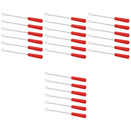 24Pièces Métal Rouges Solides Pour Barbecue Apéritifs 2