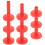 36Pièces Manchons Cymbales Avec Base Rouge Pour Batterie Percussion 10