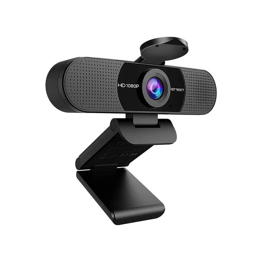 1080P Hd Usb Webcam Dual Noise-Canceling Mics Black 9362547071211