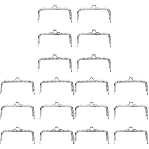 18Pcs Silver Purse Clasp Frames Durable DIY Handbag Handle Accessories 1
