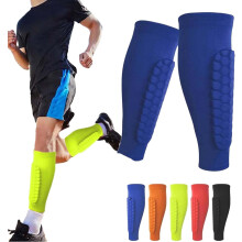 Shin Guards Kids, Calf Compression Sleeve with Honeycomb Pads, 2 Pack Shin Guards Soccer, for Soccer Ski Youth Adult