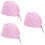 3Pièces Casquettes Rose Boutons Chef Hat Scrub Cap Pour 8