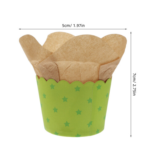 Style Baking Cups Light Brown 200pcs 1.97x1.97x2.75in 1