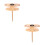 2Pièces Table Vin Pliable Bois Khaki Portable Extérieur 6