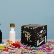 Graduation Card Box Black Multifunctional Holder for Cards Money and Wishes Graduation Party Decor