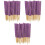 90St Violet Party Candy Picks Bamboe Appelsticks Glanzende Afwerking 2