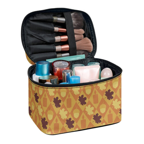 Τσάντα διοργανωτή μακιγιάζ ταξιδιού Maple Leaves Multipurpose από πολυεστέρα για γυναίκες,