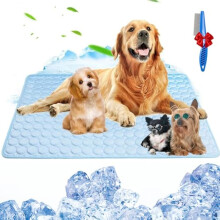 Alnera Cooling Pet Mat for Dogs & Cats – Washable, Portable, Durable Soft Pad (Blue, X-Small), compatible with all pets