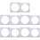 10Pcs Clear Acrylic Cake Molds for Layer Cake Baking and DIY 6