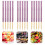 90St Violet Party Candy Picks Bamboe Appelsticks Glanzende Afwerking 8