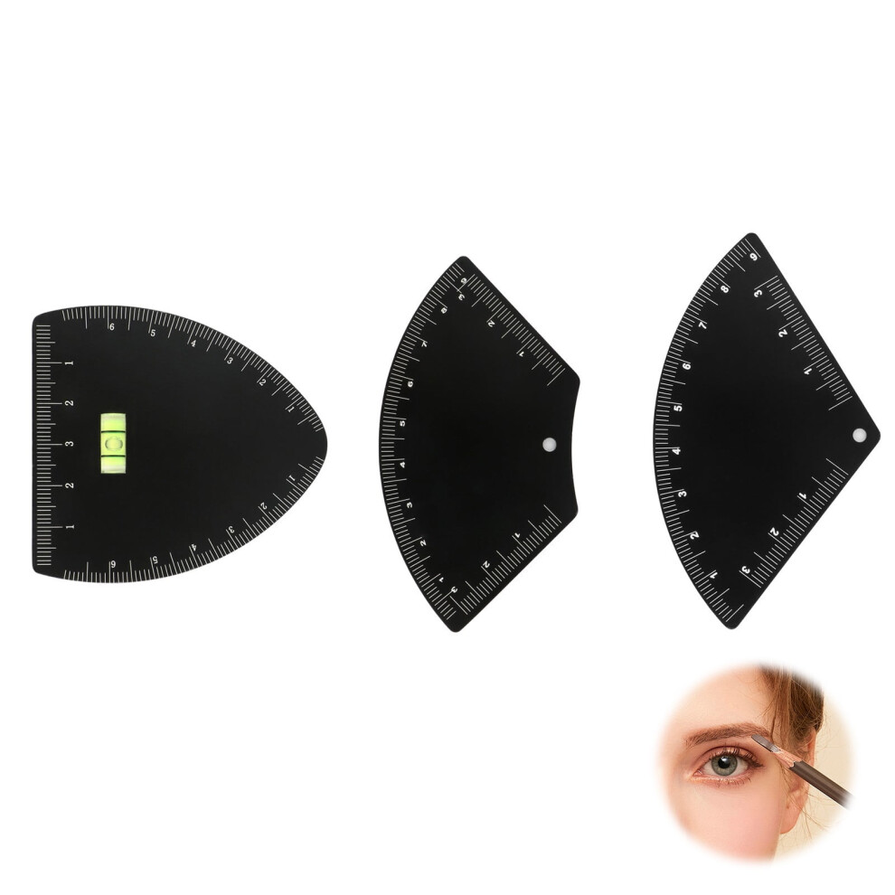 Multifunctional Eyebrow Ruler Tool with cm Markings & Adjustable Templates Ergonomic Balance Guide for Beginners