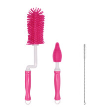 3-Piece Bottle Brush Set Silicone Cleaning Brushes for Cups and Straws - Efficient No Corner Cleaning for Daily Use Utensils