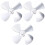 3Pcs Silver Stove Fan 4- Aluminum Heat Powered Replacement 3