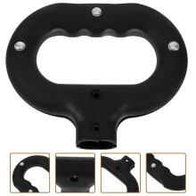 Pull Along Wagon Handle Replacement Black Plastic Ergonomic Design for Outdoor Camping 1Pcs