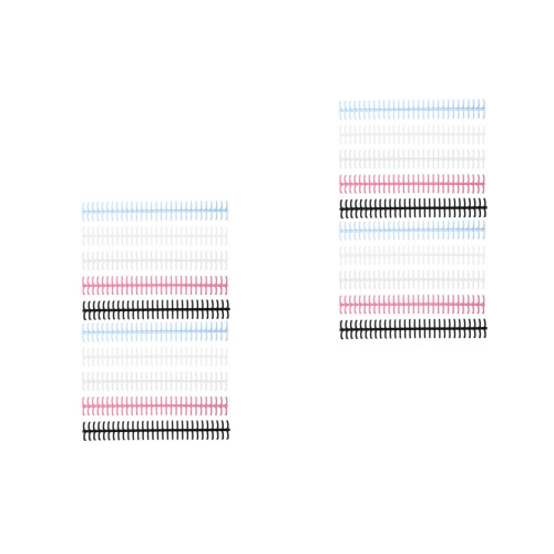 22Pièces Reliures De Bureautique Multi, Spirales Plastiques Flexibles 2