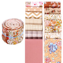 80/84Pcs Jelly Roll Fabric Strip Set Cotton Floral Print Pre Cut Quilting Strip Quilting and Sewing Patchwork Roll for DIY Crafts
