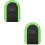 2Pcs Outdoor Key Lock Box Black ABS Plastic Combination Lock 6