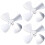 3Pcs Silver Stove Fan 4- Aluminum Heat Powered Replacement 4