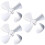 3Pcs Silver Stove Fan 4- Aluminum Heat Powered Replacement 5